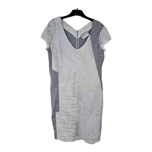 Elisa Cavaletti Patchwork Lace Fitted Dress women's size S Daniela Dallavalle - Picture 3 of 16